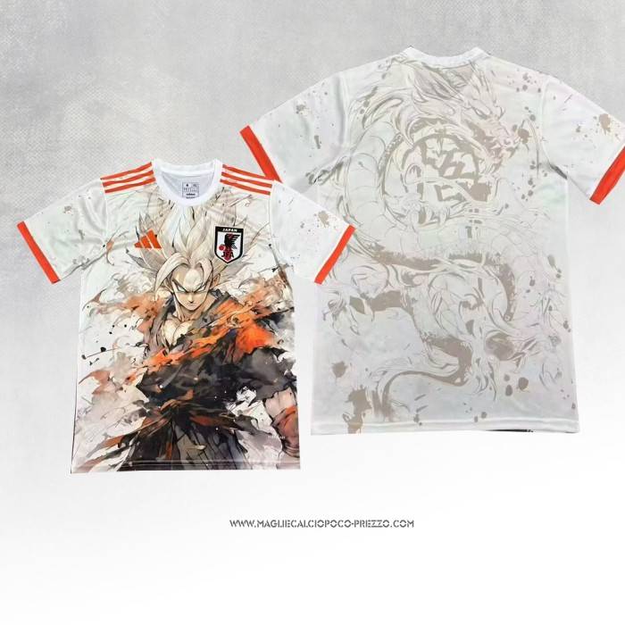 Maglia Giappone Bianco Thailandia Anime 25-26 e Arancione